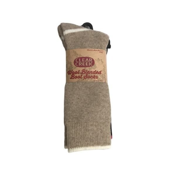 CLEAR CREEK Womens 2 Pairs Cozy Wool Blend Boot Socks Size 5-9 - Picture 5 of 7
